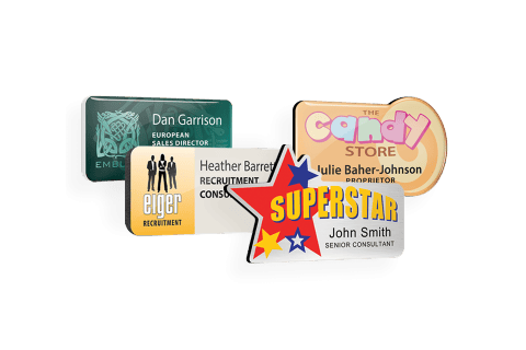 Personalised Plastic Name Badges - British Made Badges